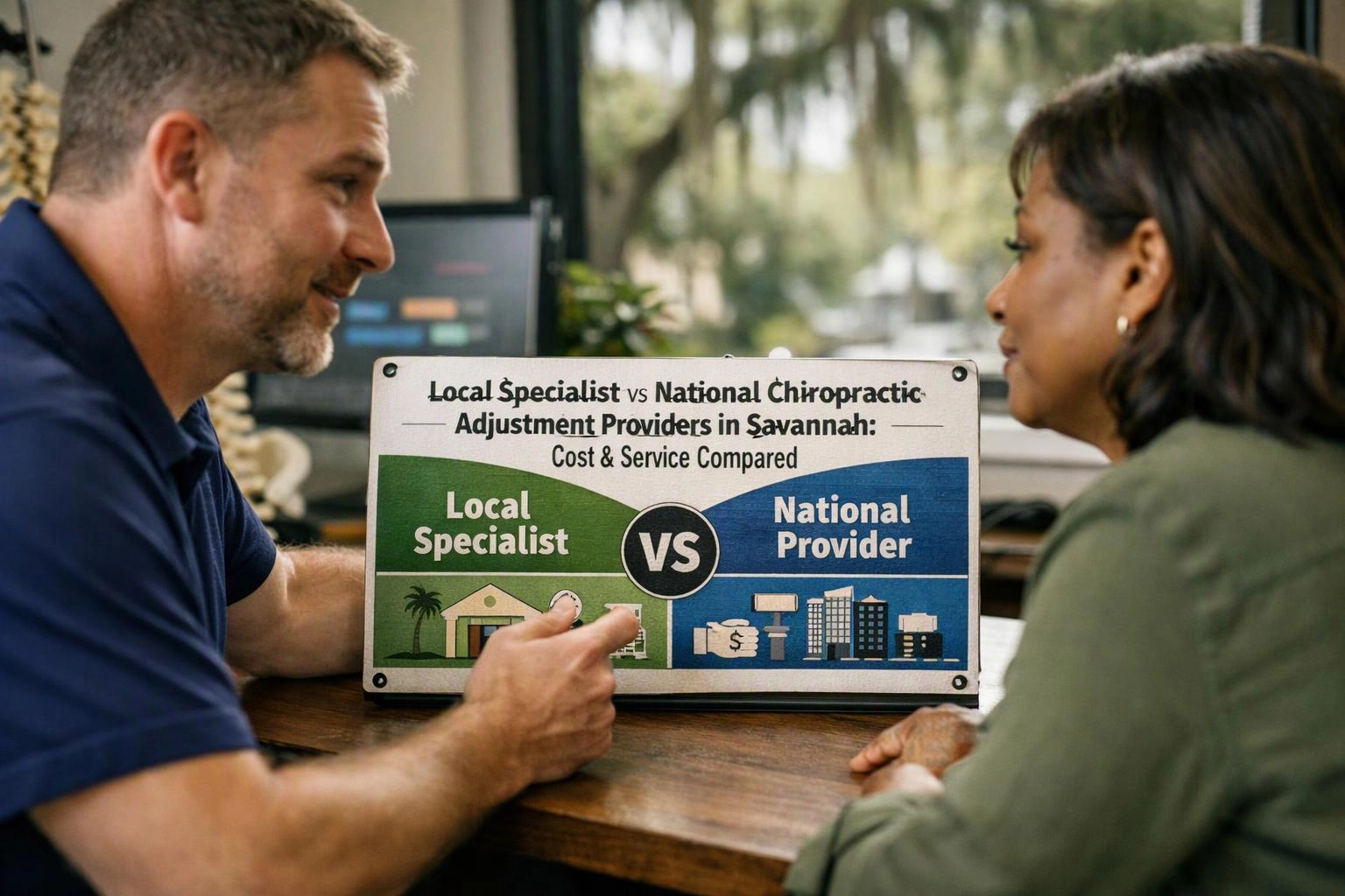 Local Specialist vs National Chiropractic Adjustment Providers in Savannah: Cost & Service Compared