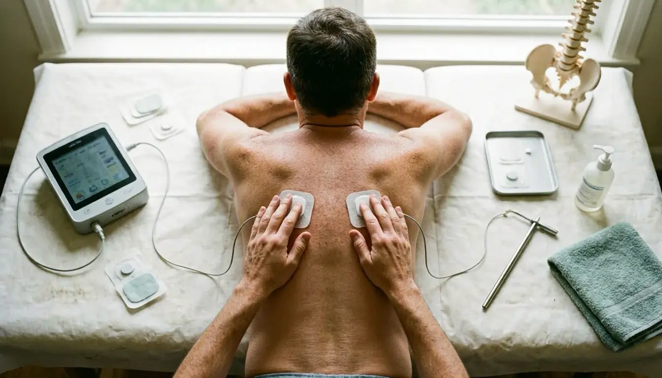 Electrical Muscle Stimulation in Chiropractor: Electrical Muscle Stimulation is a therapeutic technique that uses controll...